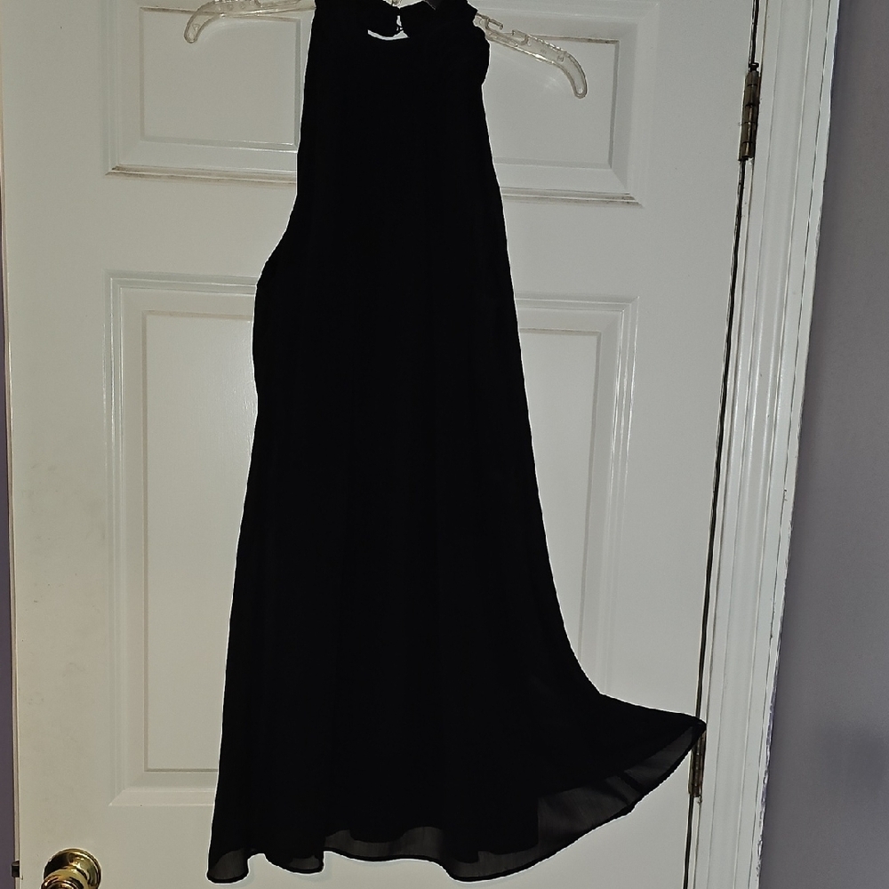 CeCe Black Halter High Low Sundress